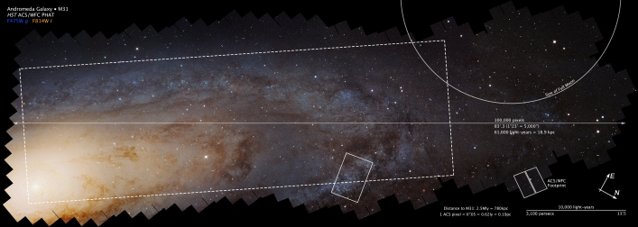 M31 PHAT Mosaic - Uncropped Diagram